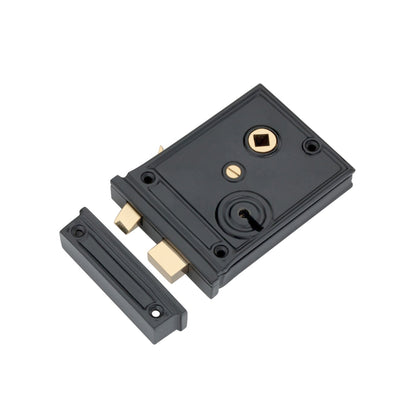 Horizontal Rim Lock Black