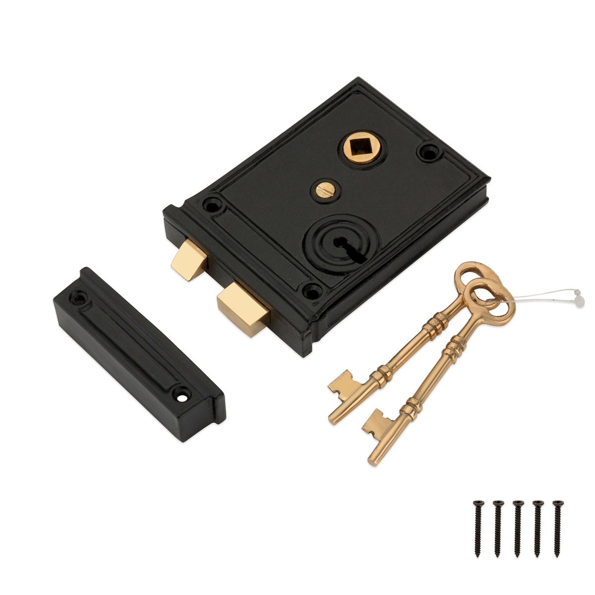 Horizontal Rim Lock Black
