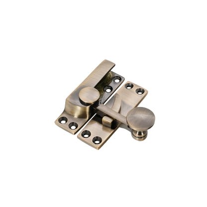 Quadrant Sliding Arm Fastener Antique Brass