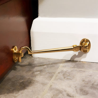 Silent Cabin Hook 3" - 75mm Polished Brass