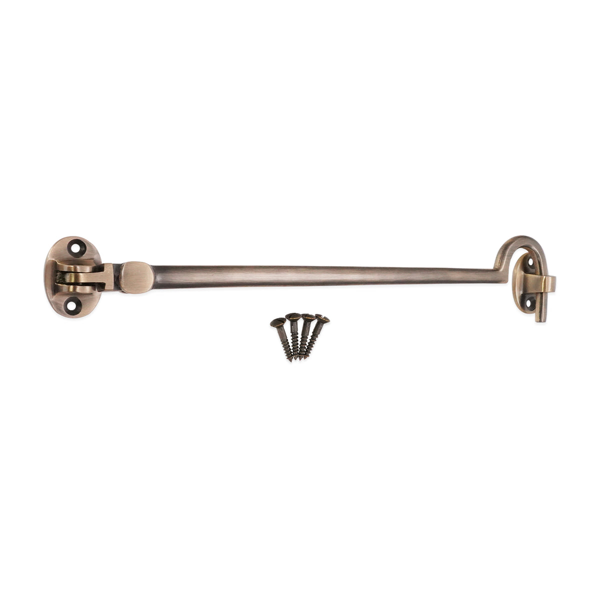 Silent Cabin Hook 10" - 250mm Antique Brass