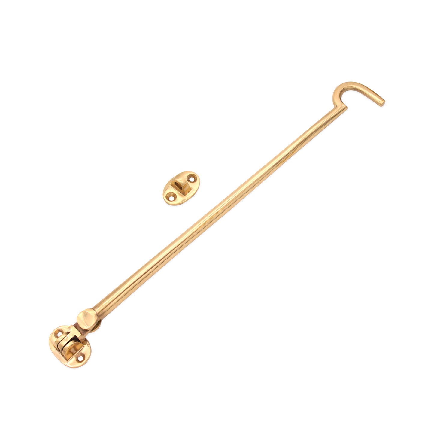 Silent Cabin Hook 12" - 300mm Polished Brass