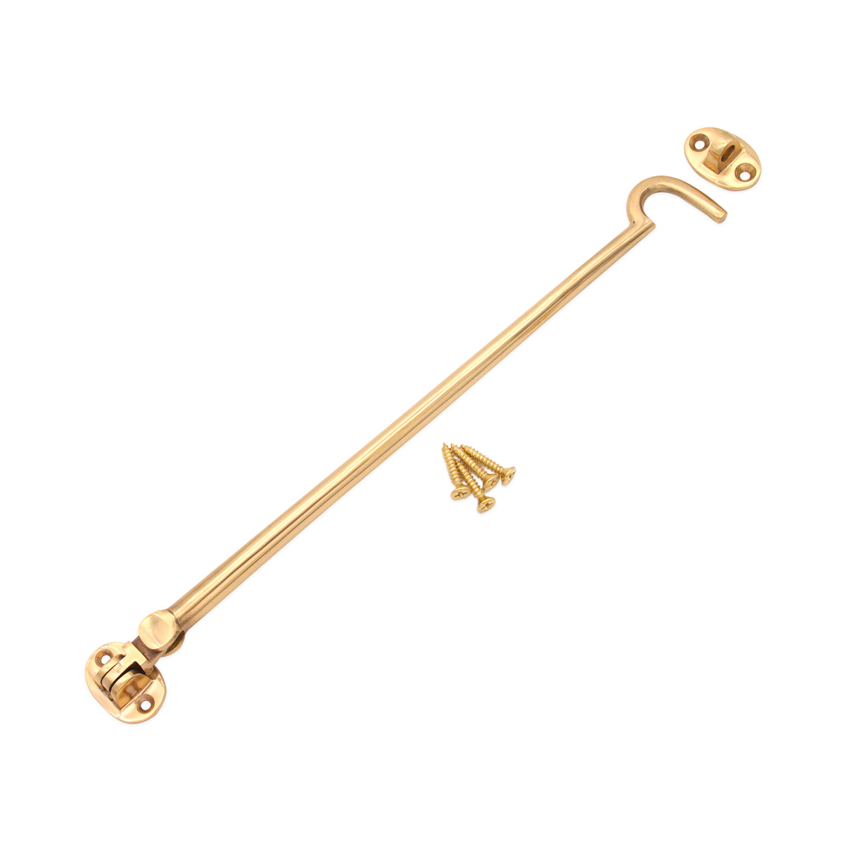 Silent Cabin Hook 12" - 300mm Polished Brass