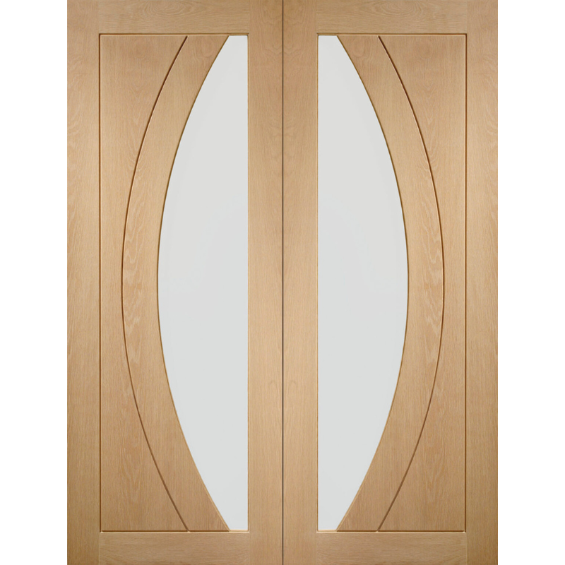Salerno Internal Oak Pair with Clear Flat Glass