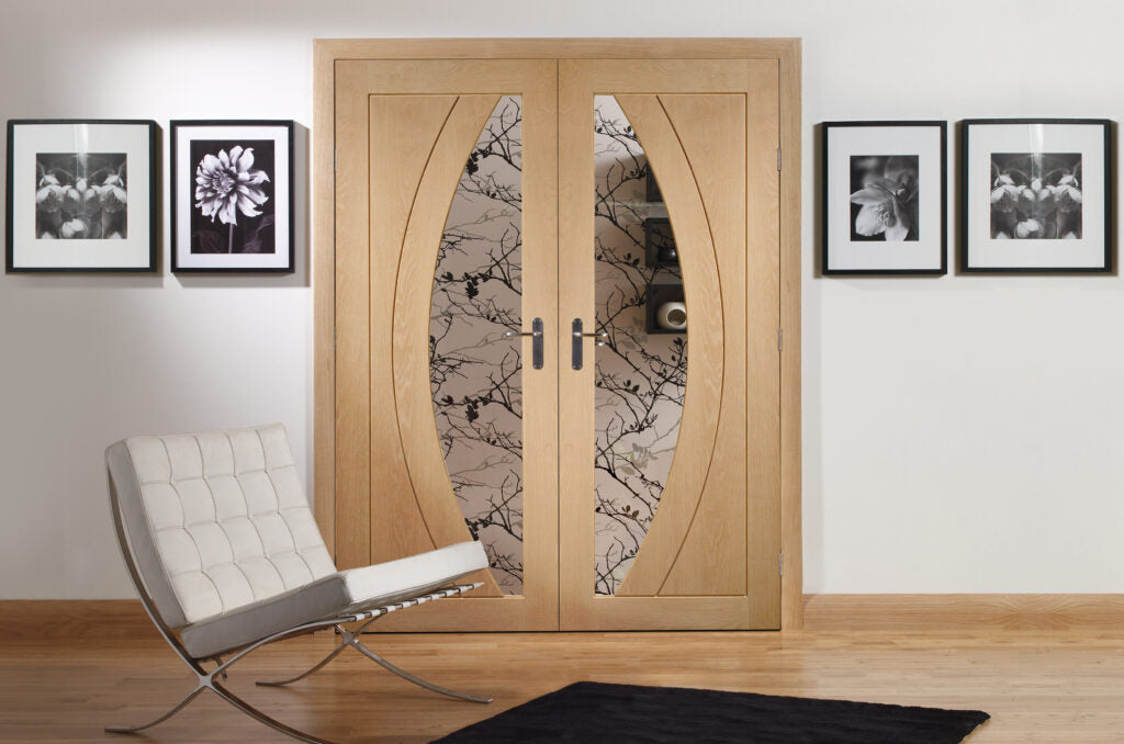 Salerno Internal Oak Pair with Clear Flat Glass