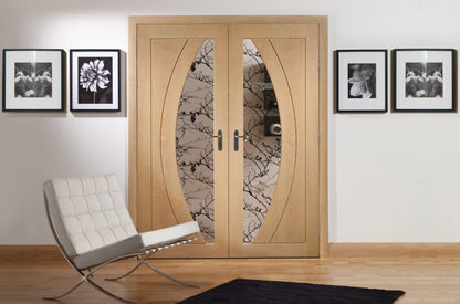 Salerno Internal Oak Pair with Clear Flat Glass