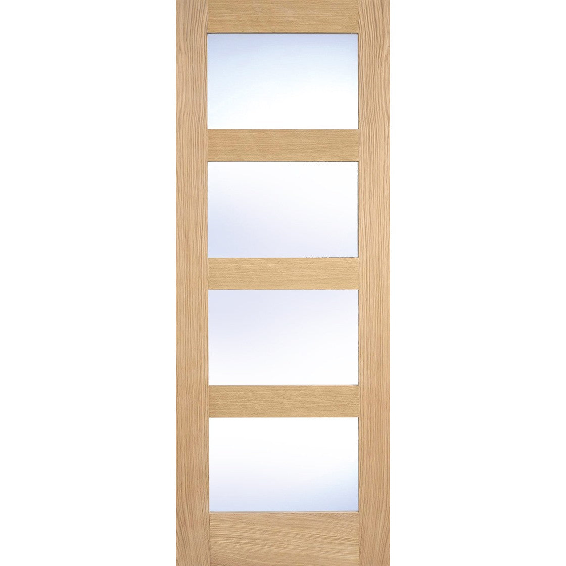 Shaker 4L Clear Glazed Unfinished Oak