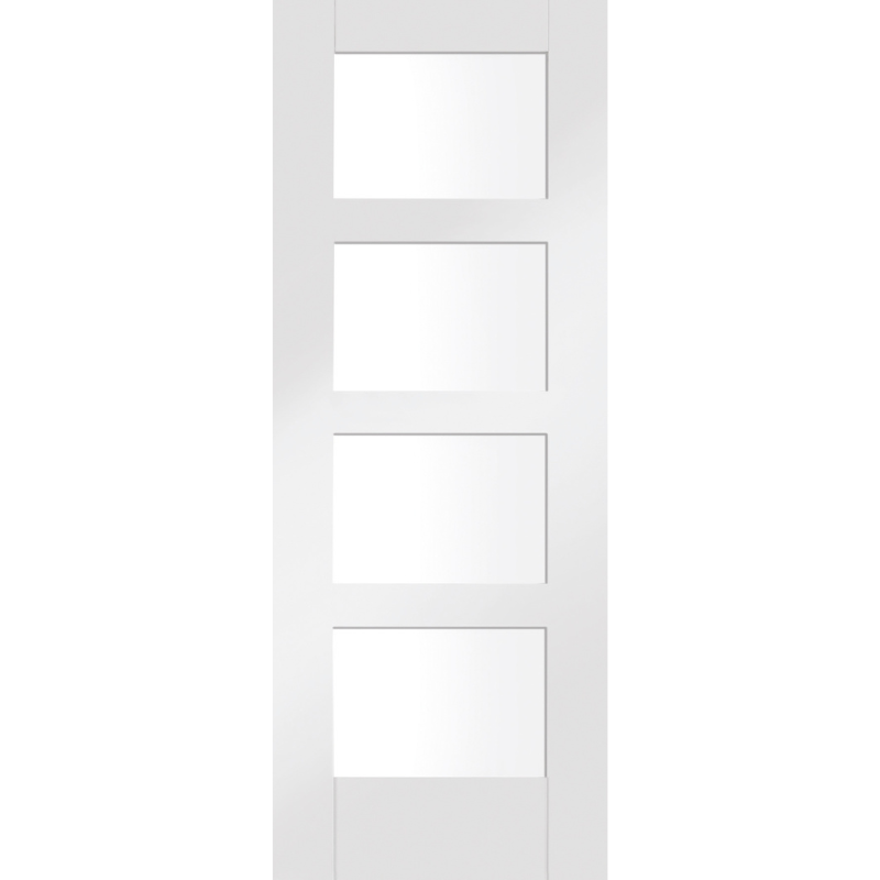 Shaker 4L White Primed with Clear Glass