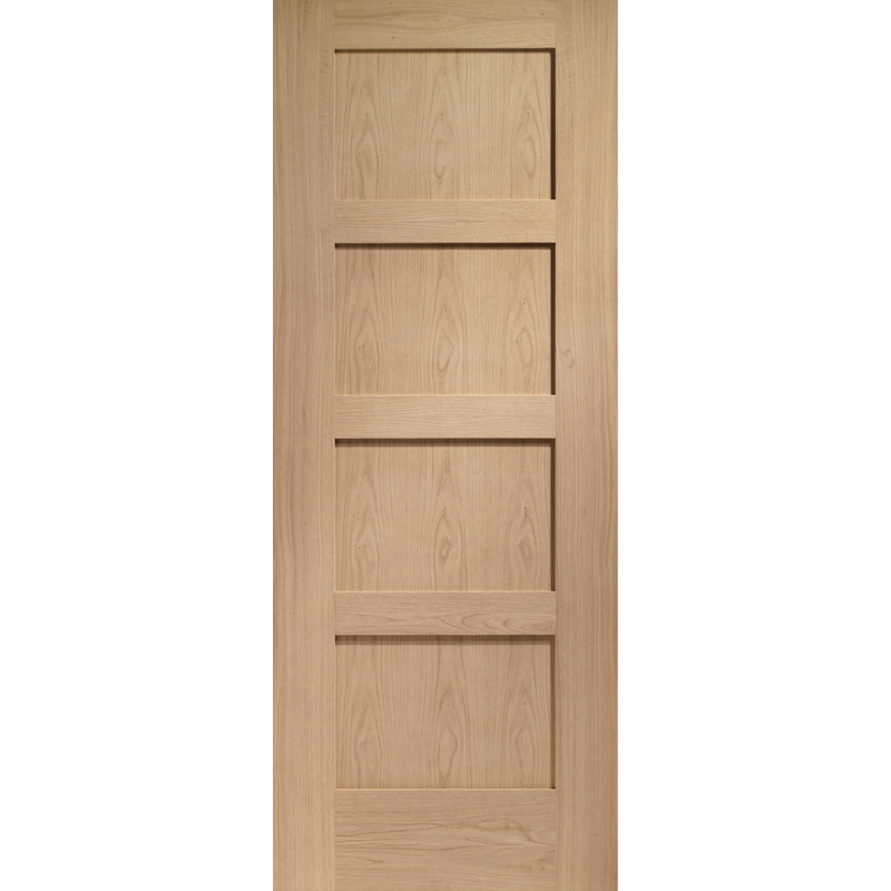 Shaker 4 Panel Internal Oak Pre-Finished Fire Door