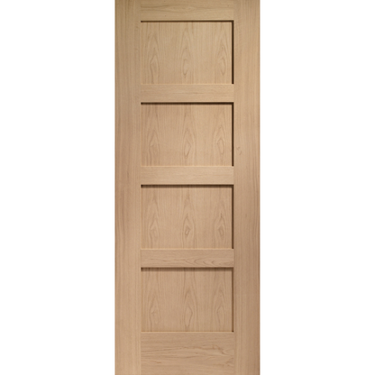 Shaker 4 Panel Internal Oak Pre-Finished Fire Door