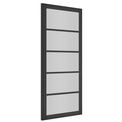 Shoreditch Black Prefinished Glazed Internal Door