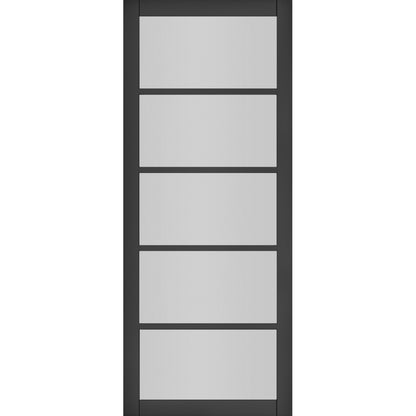 Shoreditch Black Prefinished Glazed Internal Door Deanta