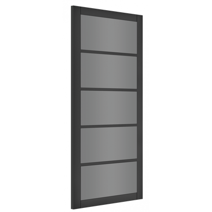 Shoreditch Black Prefinished Tinted Glaze Door Deanta 3d