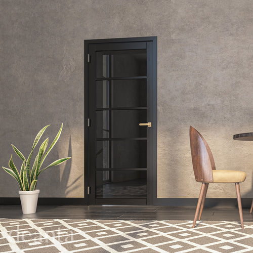 Shoreditch Black Prefinished Tinted Glaze Door Deanta