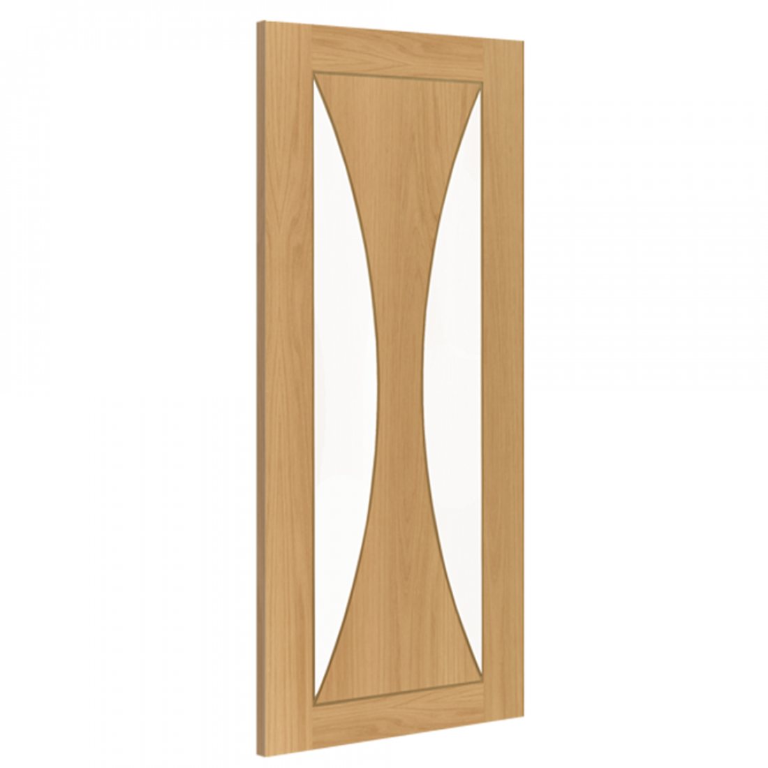 Sorrento Prefinished Oak Glazed FSC Internal Door 3d