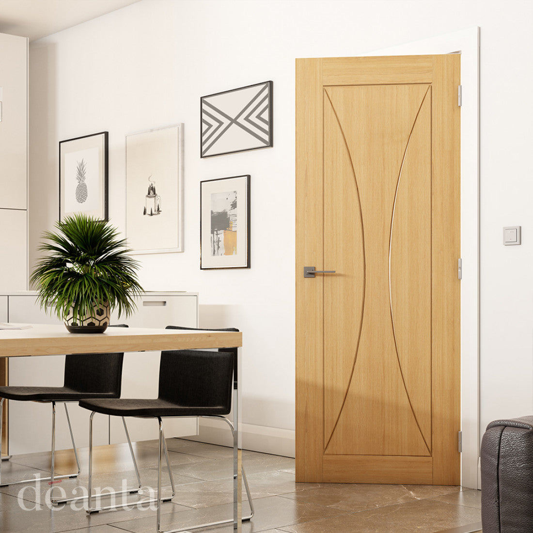 Sorrento Prefinished Oak internal door deanta life