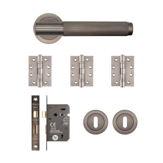 Sparta Mortice Kit Matt Satin Black Nickel