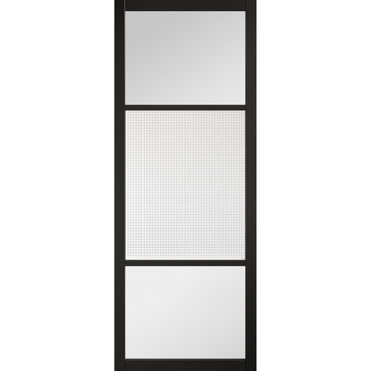 Sutton Reeded Glazed Pre-finished Black