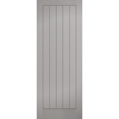 Textured Vertical 5P Pre-Finished Grey Fire Door