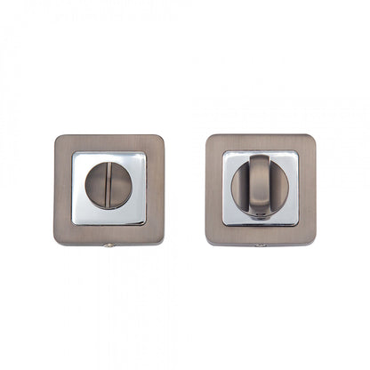 Thumbturn Set Matt Satin Black/Chrome