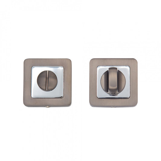 Thumbturn Set Matt Satin Black/Chrome
