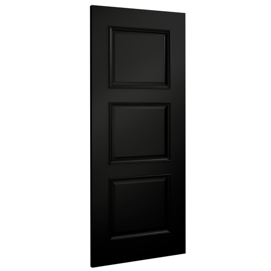 Trinity Black Prefinished Fire Door