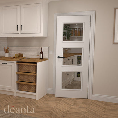 Trinity White Primed Bevelled Glaze Door
