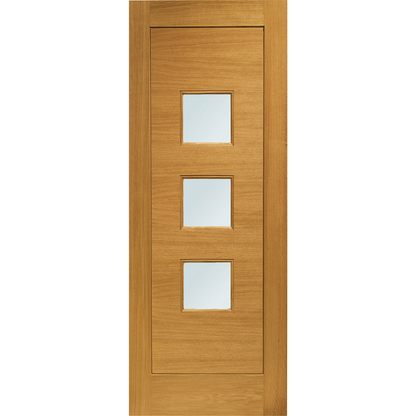 Turin Pre-Finished Ext Oak Double Glazed Door with Obscure Glass