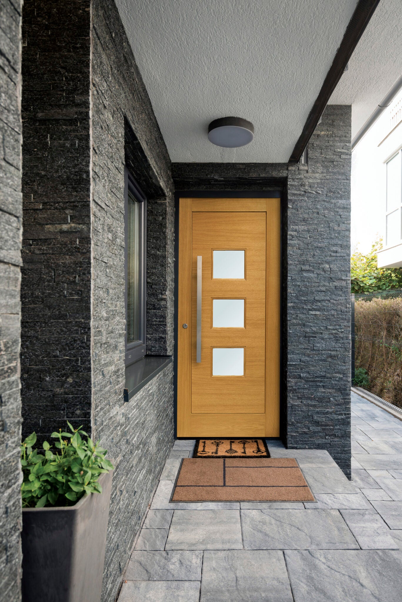 Turin Pre-Finished Ext Oak Double Glazed Door with Obscure Glass