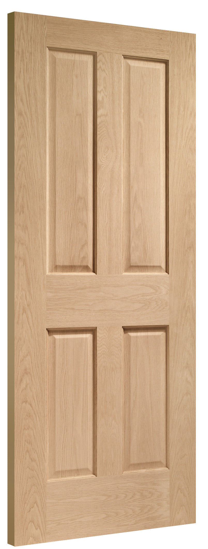 Victorian 4 Panel Pre-Finished Internal Oak Fire Door