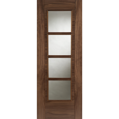 Walnut ISEO Crown Cut Veneer Central 4 light Glazed