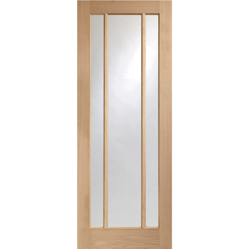 Worcester Internal Oak Door with Clear Glass Fire Door