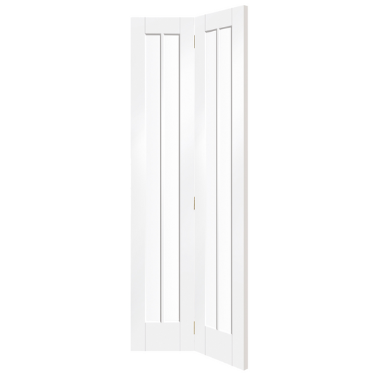 Worcester White Primed Internal Bi-Fold with Clear Glass